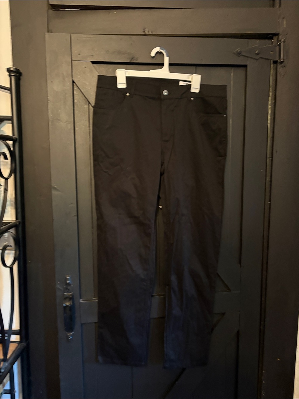 George Slim Straight Jeans 36X32 - Black